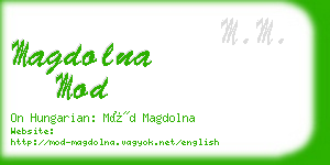 magdolna mod business card